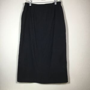 Vintage black faux suede tube skirt western witchy waist 31” size 12 petite